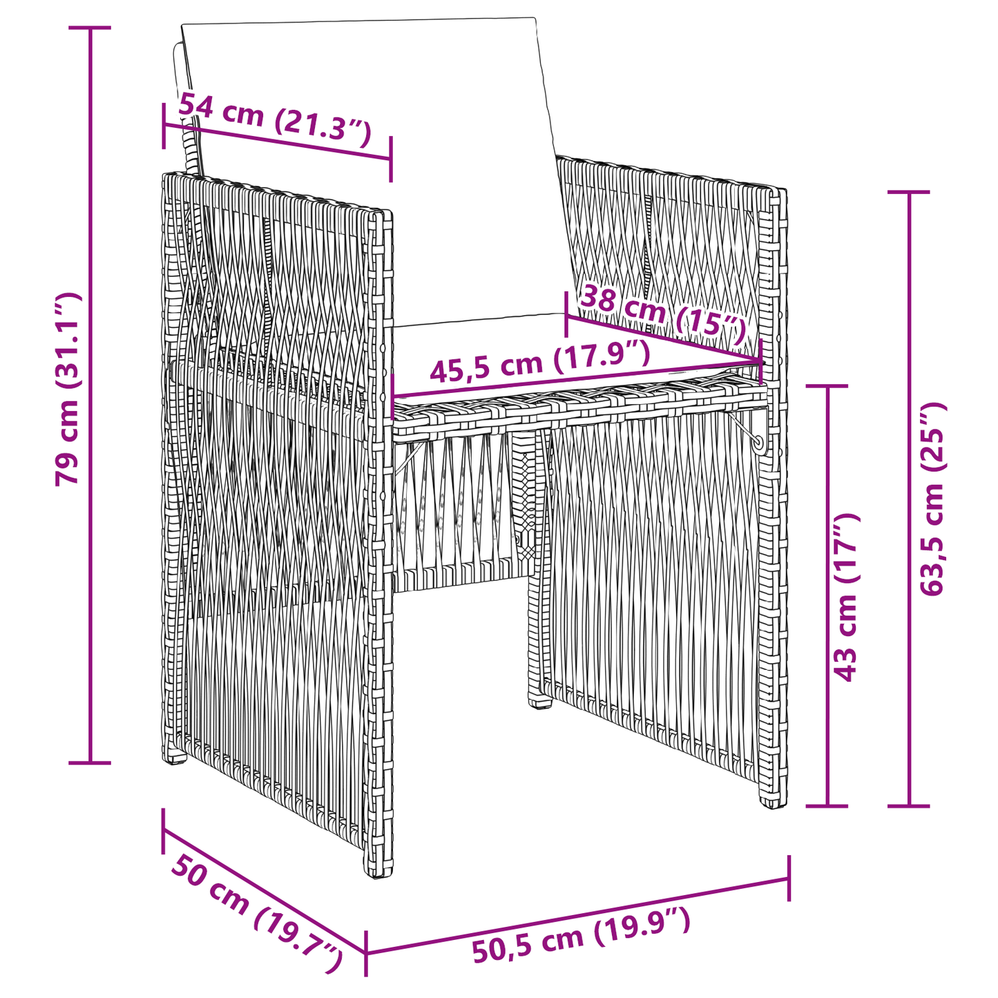 vidaXL 5 Piece Garden Dining Set with Cushions Black Poly Rattan