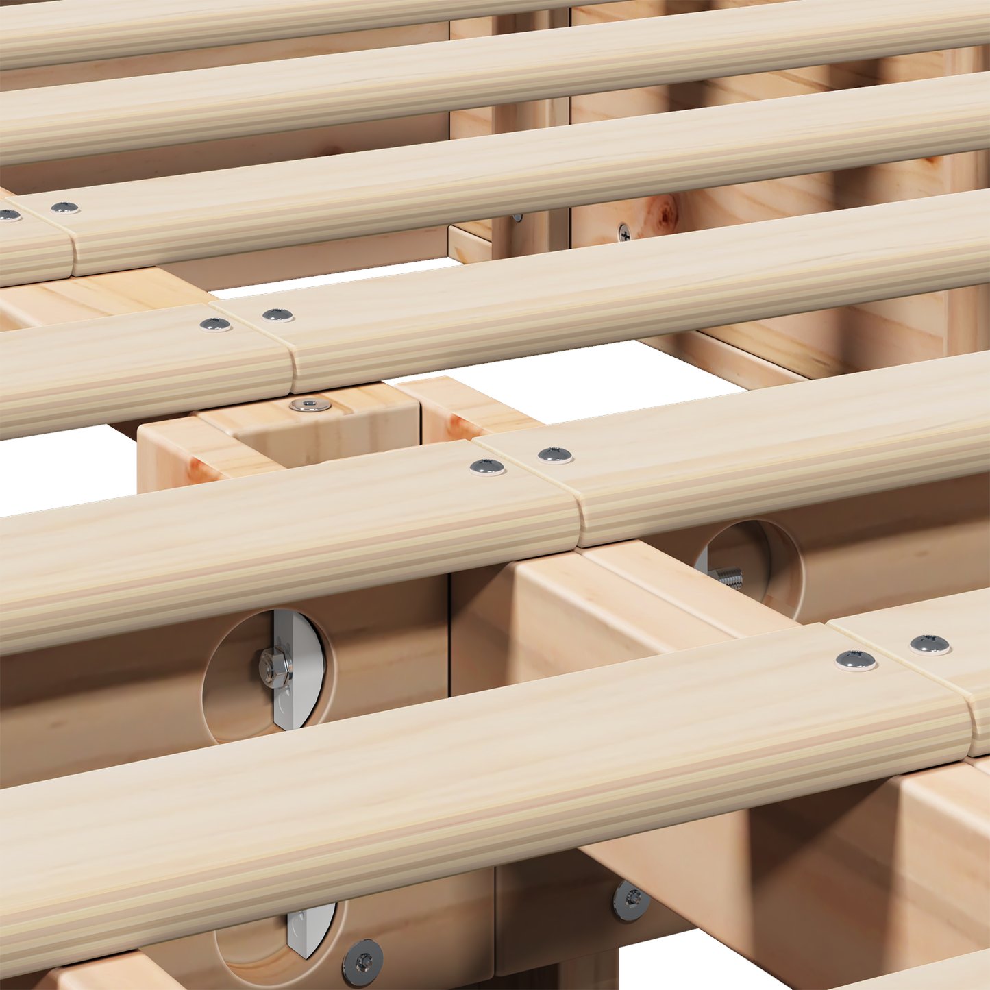 vidaXL Bed Frame with Lift-Up Storage - 150 x 200 cm, Solid Pine