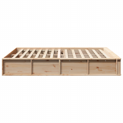 vidaXL Bed Frame with Lift-Up Storage - 150 x 200 cm, Solid Pine