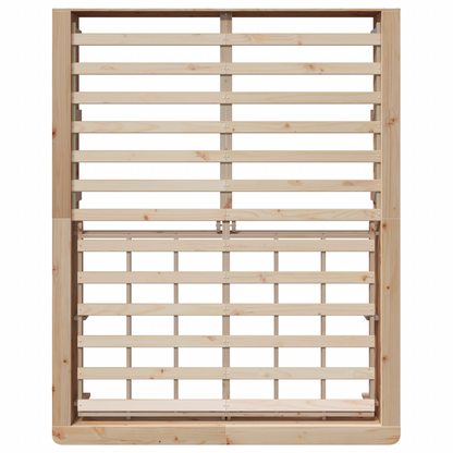 vidaXL Bed Frame with Lift-Up Storage - 150 x 200 cm, Solid Pine
