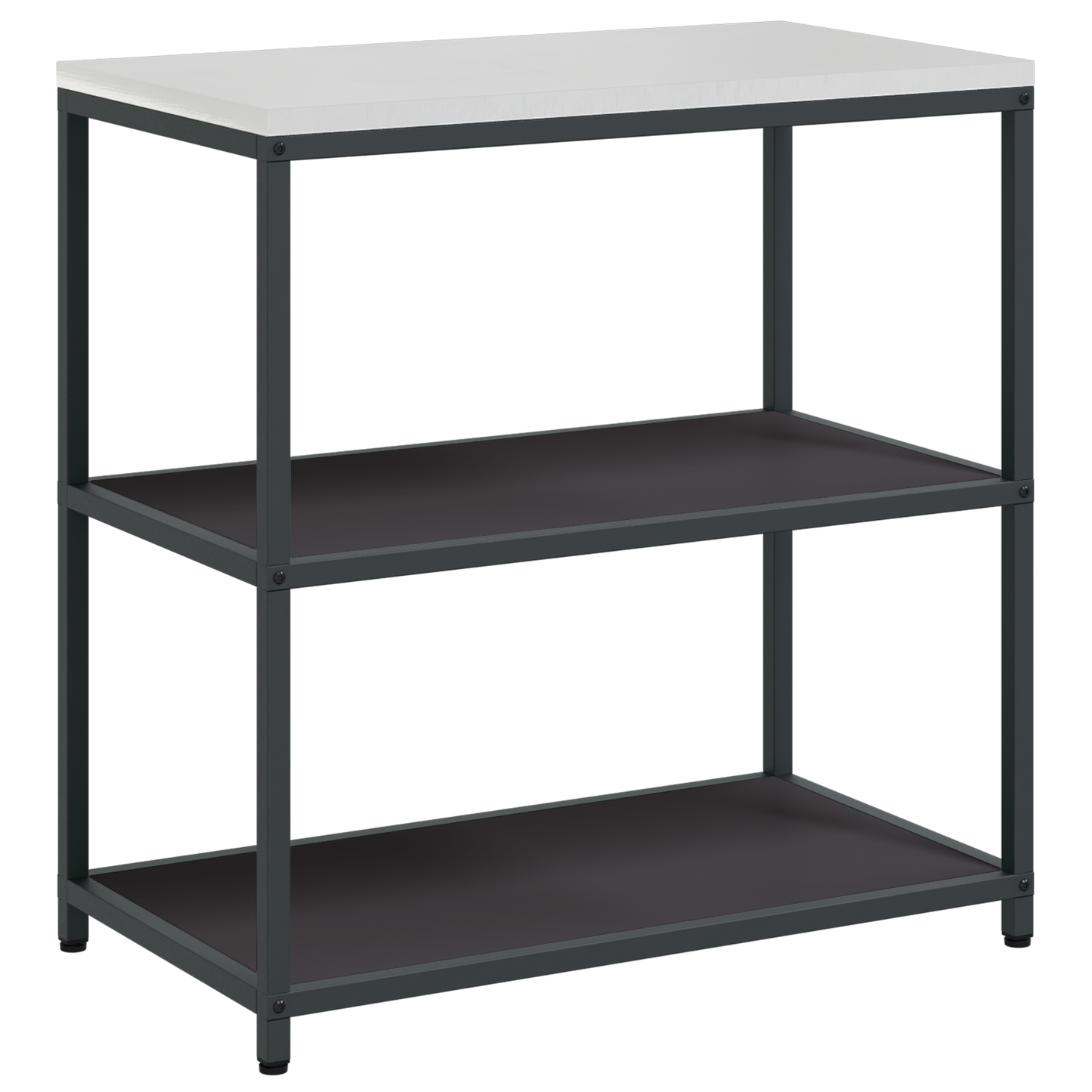 vidaXL with Shelf with Storage with Door Adjustable 2 pcs Black Cold-rolled steel