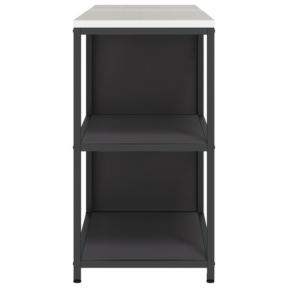 vidaXL with Shelf with Storage with Door Adjustable 2 pcs Black Cold-rolled steel