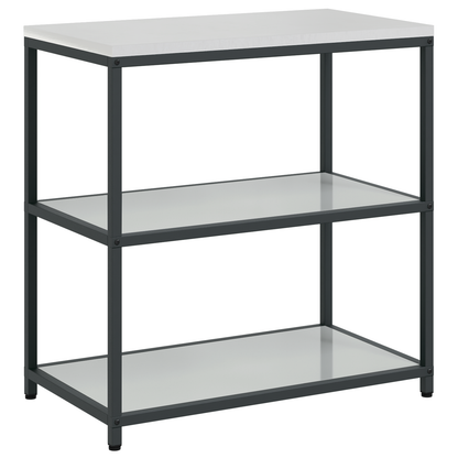vidaXL with Shelf with Storage with Door Adjustable 2 pcs Galvanised steel