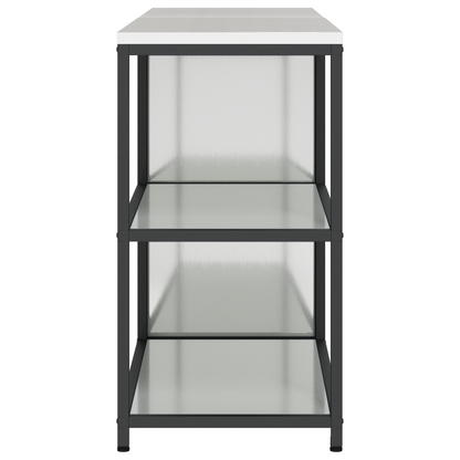 vidaXL with Shelf with Storage with Door Adjustable 2 pcs Galvanised steel