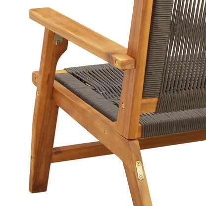 vidaXL Garden Chairs 2 pcs Grey 67x77x73 cm Solid Wood Acacia