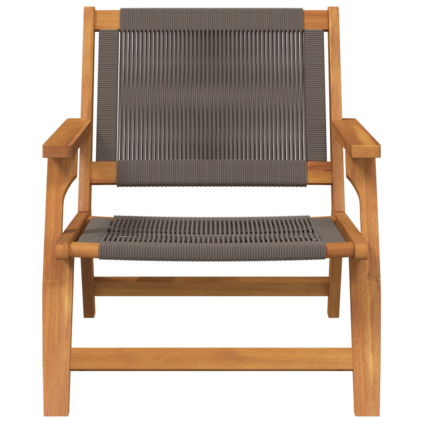 vidaXL Garden Chairs 2 pcs Grey 67x77x73 cm Solid Wood Acacia