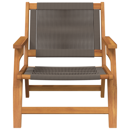 vidaXL Garden Chairs 2 pcs Grey 67x77x73 cm Solid Wood Acacia