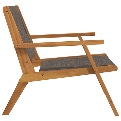 vidaXL Garden Chairs 2 pcs Grey 67x77x73 cm Solid Wood Acacia