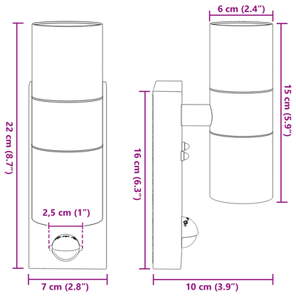 vidaXL Lamps stainless steel stainless steel