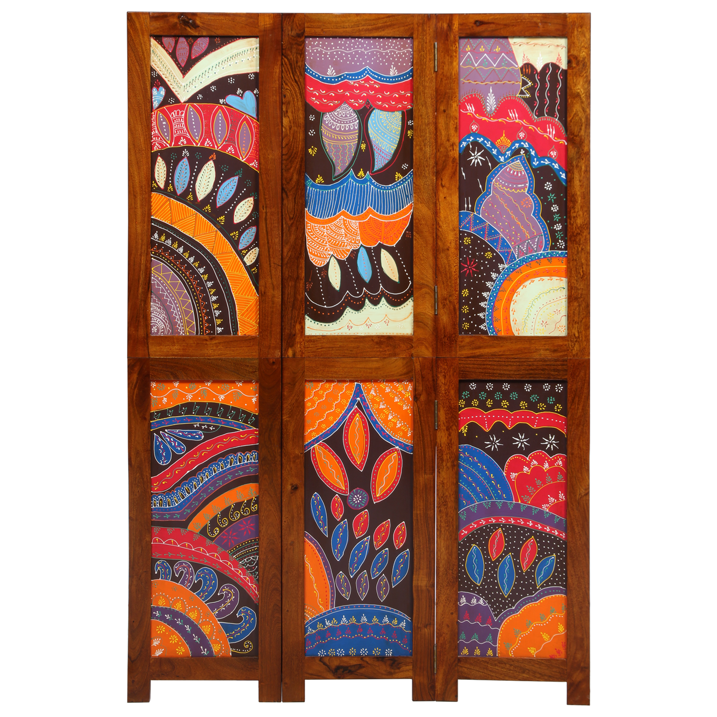 vidaXL Room Divider 3 Panels Honey Brown 35x1.5x160 cm Solid Wood Acacia