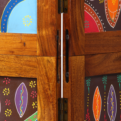 vidaXL Room Divider 3 Panels Honey Brown 35x1.5x160 cm Solid Wood Acacia