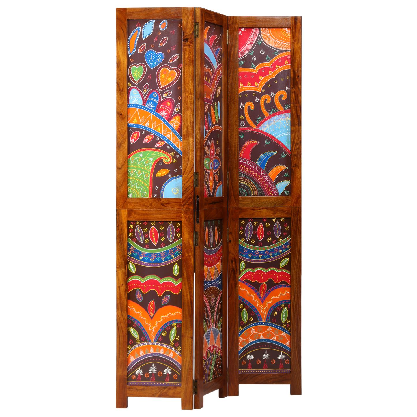 vidaXL Room Divider 3 Panels Honey Brown 35x1.5x160 cm Solid Wood Acacia