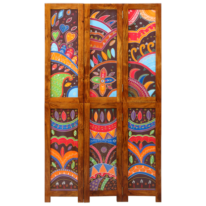 vidaXL Room Divider 3 Panels Honey Brown 35x1.5x160 cm Solid Wood Acacia