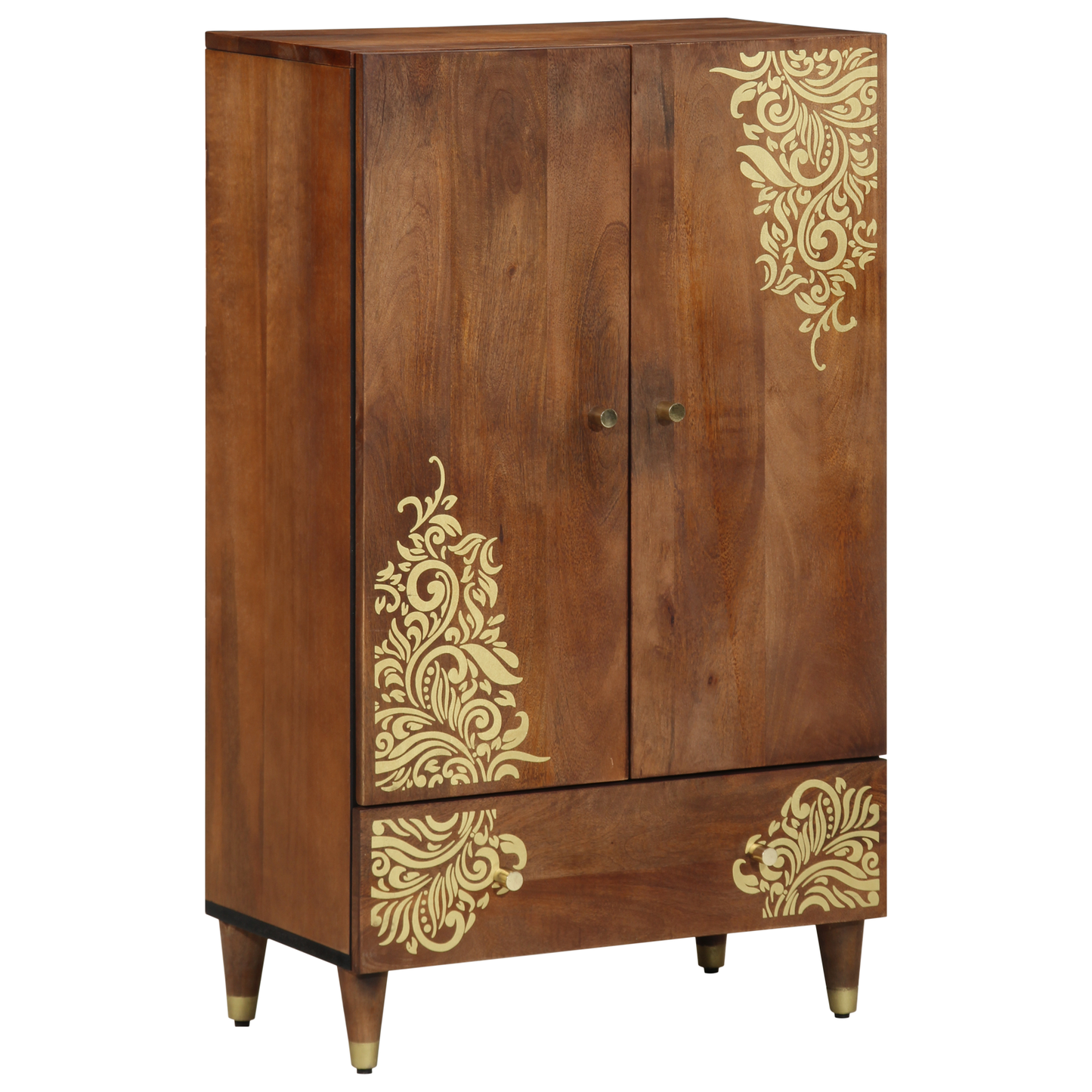 vidaXL Highboard Brown 60 x 33 x 100 cm Solid Mango Wood