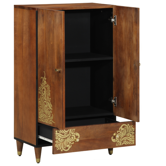 vidaXL Highboard Brown 60 x 33 x 100 cm Solid Mango Wood
