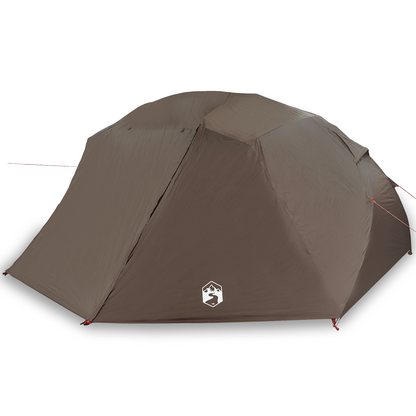 vidaXL Fishing Tent Brown Polyester 7-Person Collapsible Fishing Tent