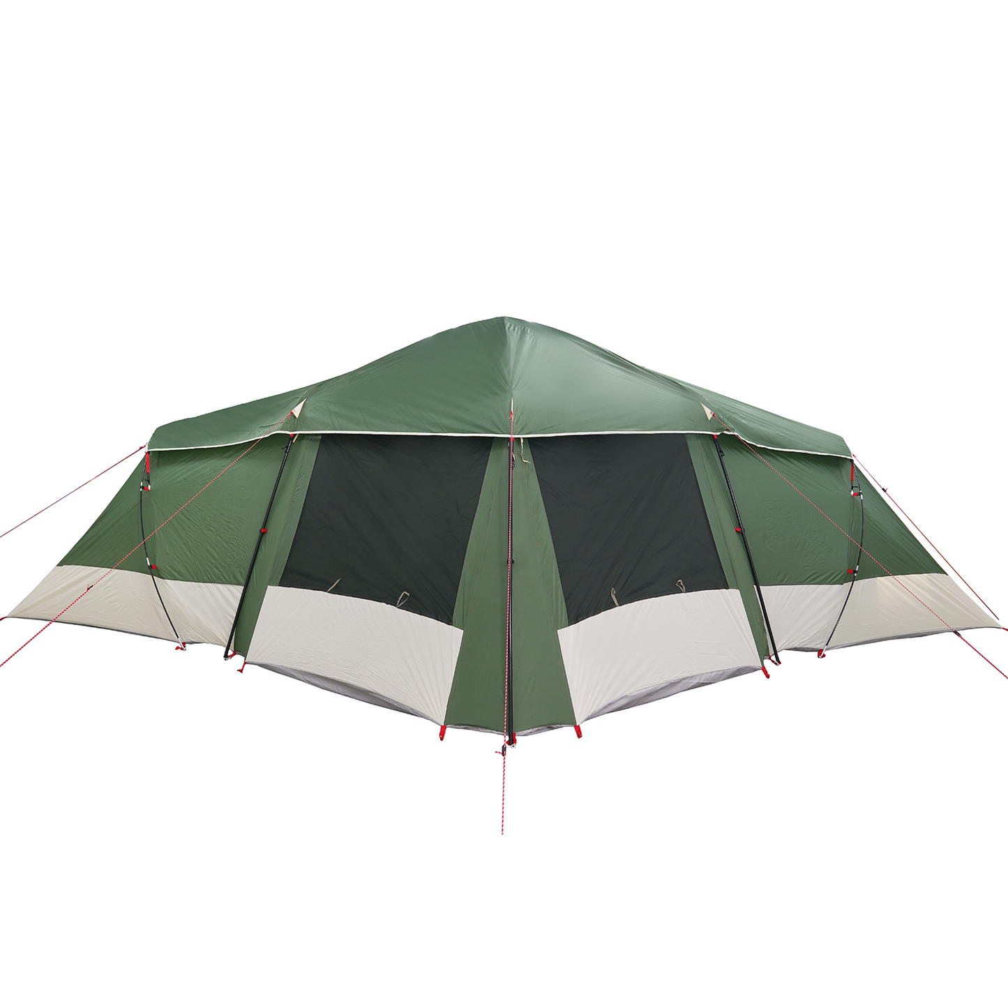 vidaXL Family Tent with Windows Dome Green 6-Person Waterproof