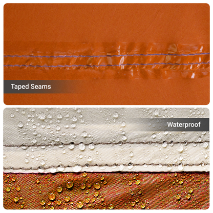 vidaXL Family Tent with Windows Dome Grey&Orange 6-Person Waterproof