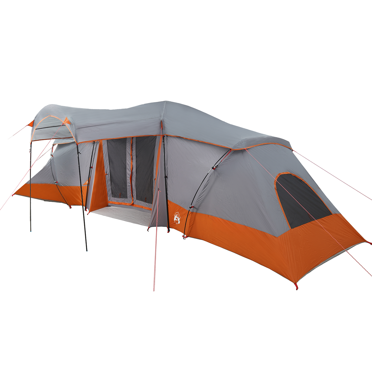 vidaXL Family Tent with Windows Dome Grey&Orange 6-Person Waterproof