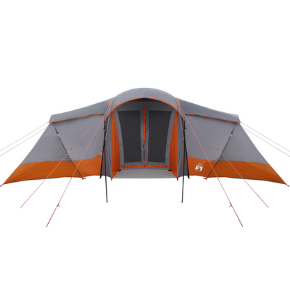 vidaXL Family Tent with Windows Dome Grey&Orange 6-Person Waterproof