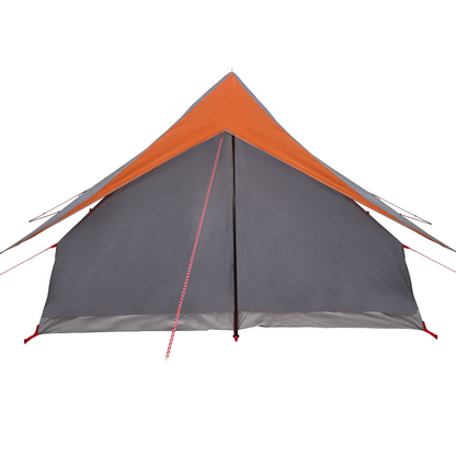 vidaXL Family Tent A-Frame 7-Person Grey and Orange Waterproof
