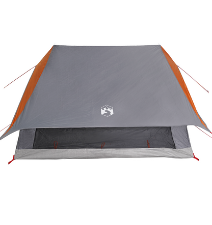 vidaXL Family Tent A-Frame 7-Person Grey and Orange Waterproof