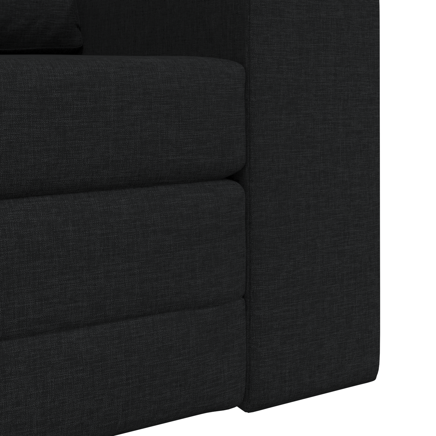 vidaXL Floor Sofa Bed 2-in-1 Black 98x71x83 cm Fabric