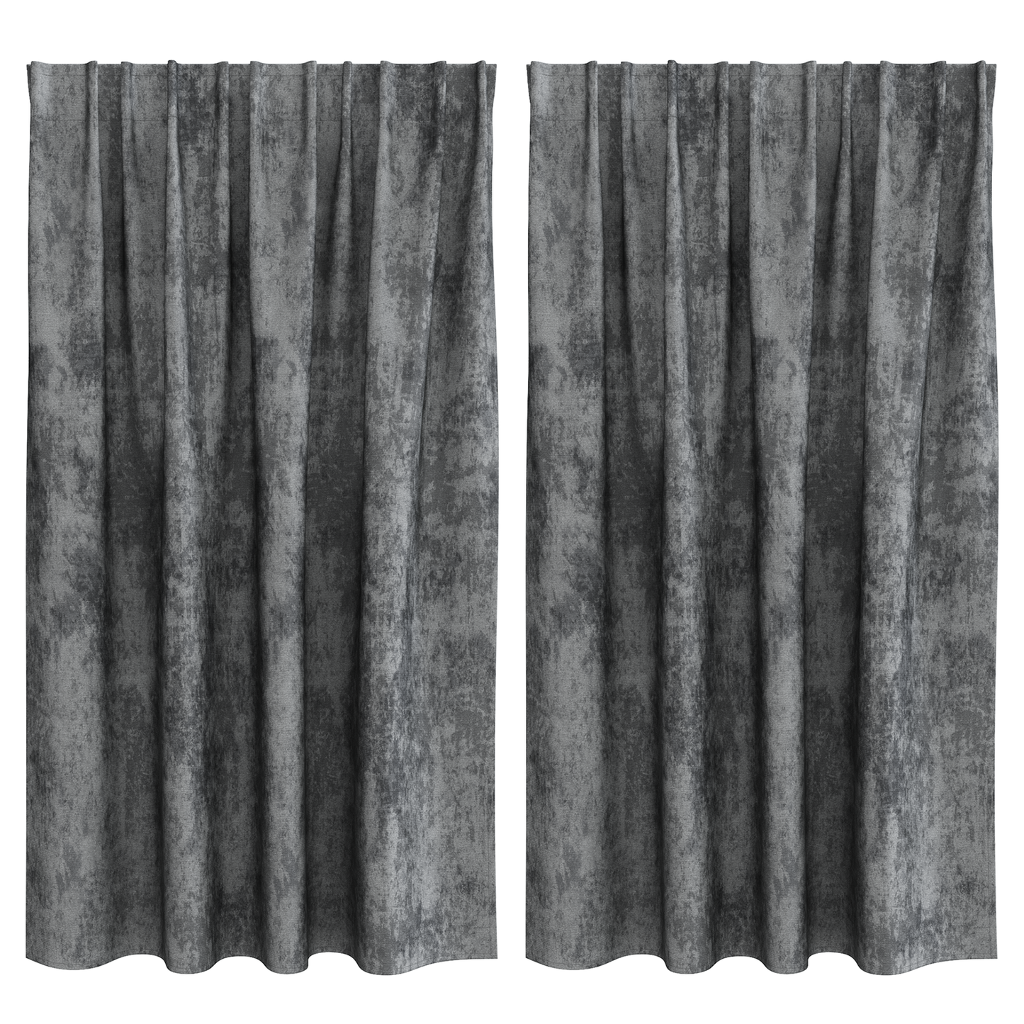 vidaXL Velvet Curtains 2 pcs with Eyelets Grey 140x140 cm