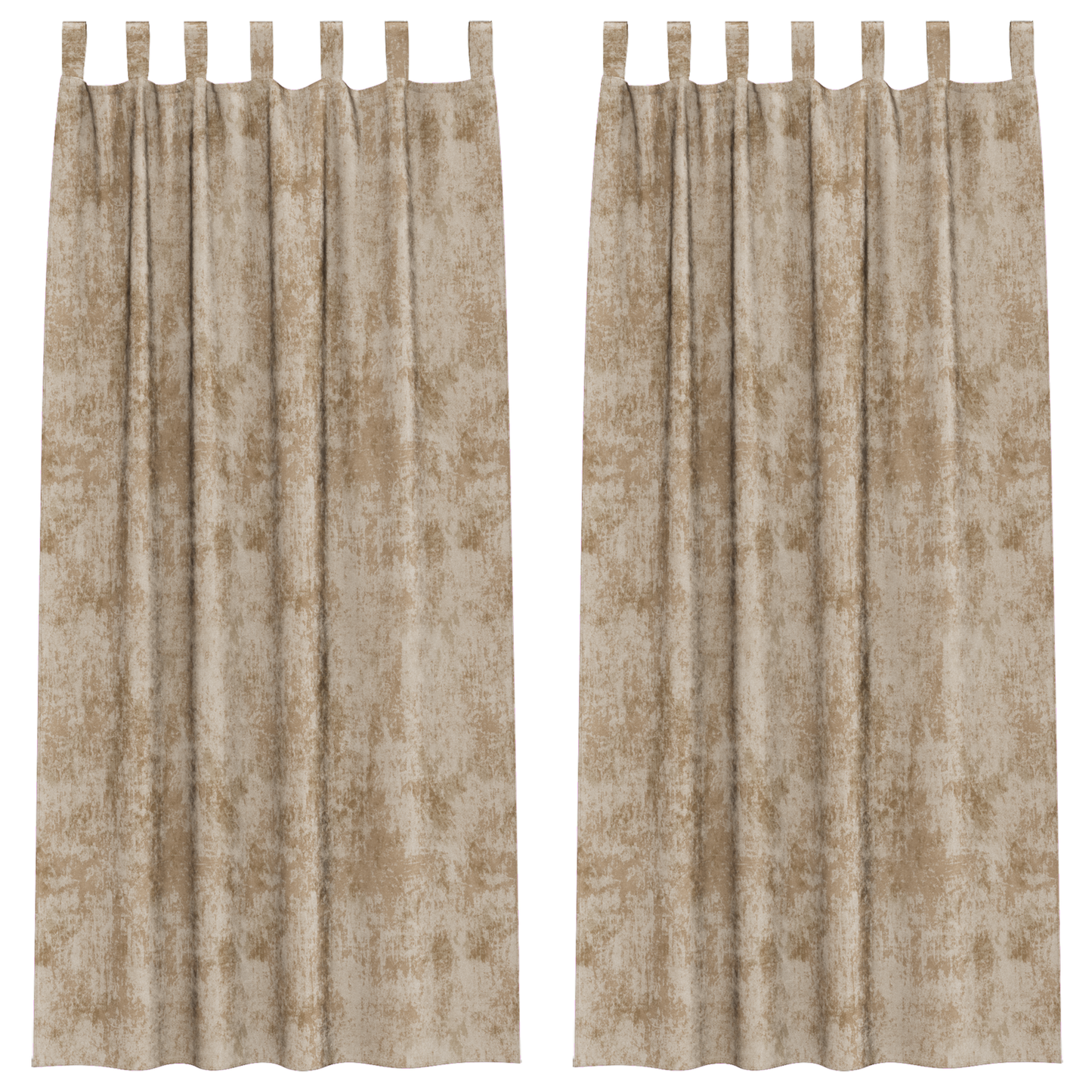 vidaXL Velvet Curtains 2 pcs with Eyelets Champagne 260x140 cm