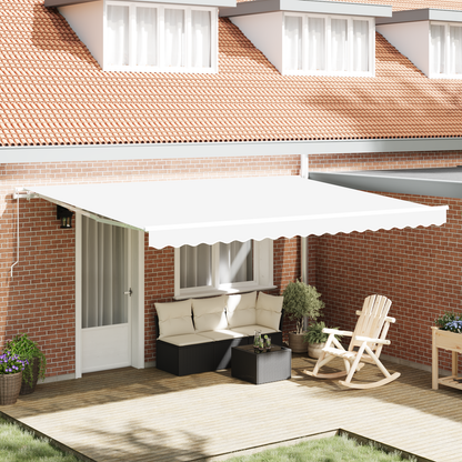 vidaXL Awning Replacement Fabric White 4.5 x 3 m Polyester