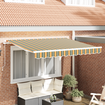 vidaXL Awning Replacement Fabric Green and yellow 3 x 2 m Polyester