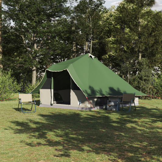vidaXL Family Tent Tipi Green 8-Person Waterproof
