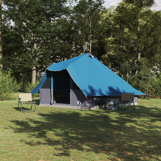 vidaXL Family Tent Tipi Blue 8-Person Waterproof