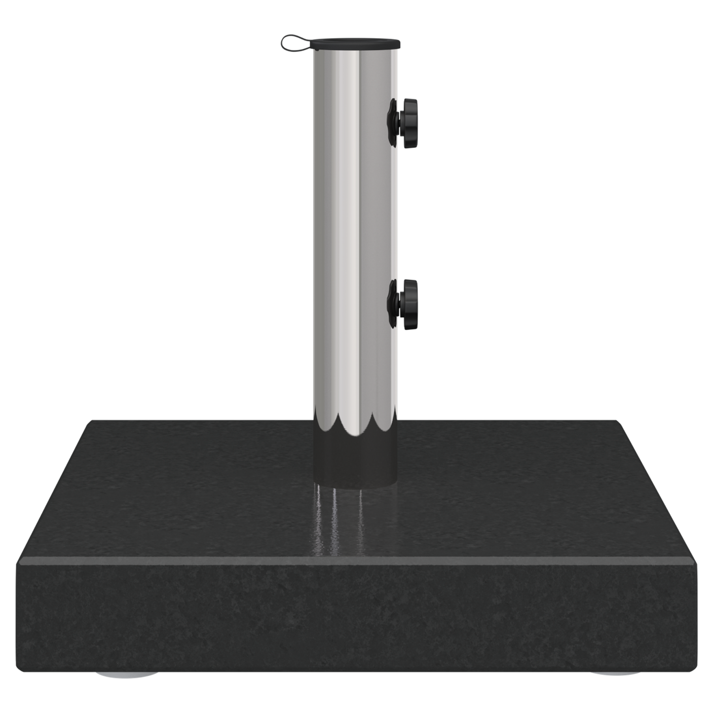 vidaXL Wheeled Parasol Base with Handle Black Granite 29 kg Square