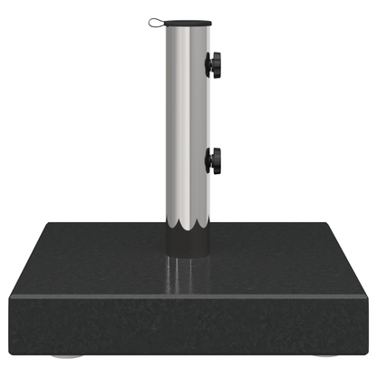 vidaXL Wheeled Parasol Base with Handle Black Granite 29 kg Square