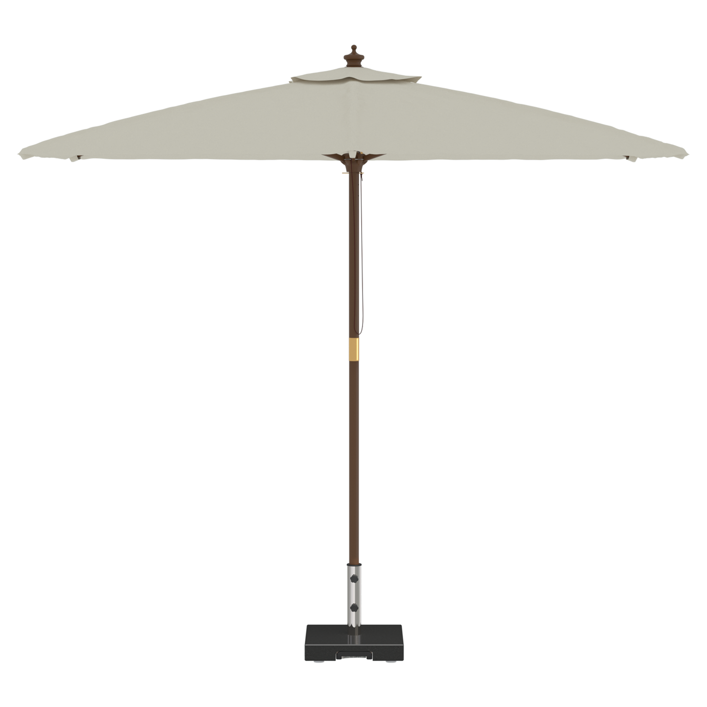 vidaXL Wheeled Parasol Base with Handle Black Granite 29 kg Square