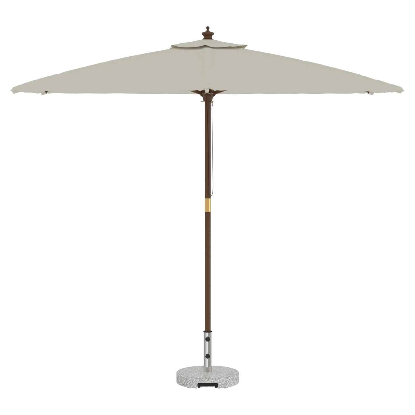 vidaXL Wheeled Parasol Base with Handle Grey Granite 29 kg Round