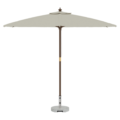 vidaXL Wheeled Parasol Base with Handle Grey Granite 29 kg Round