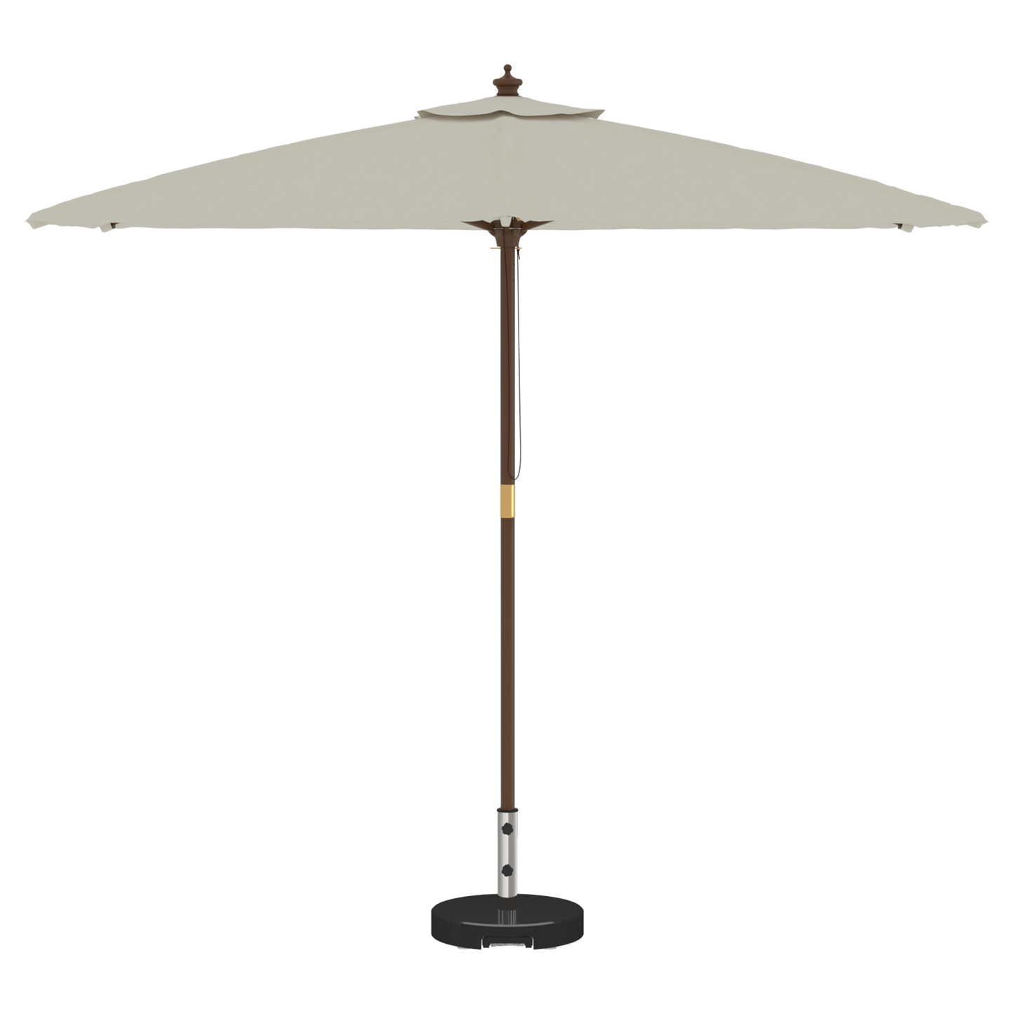 vidaXL Wheeled Parasol Base with Handle Black Granite 29 kg Round
