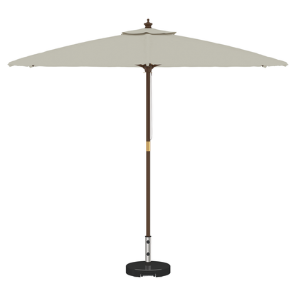 vidaXL Wheeled Parasol Base with Handle Black Granite 29 kg Round