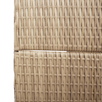 vidaXL Room Divider 5 Panels Foldable Beige 245x180 cm Poly Rattan