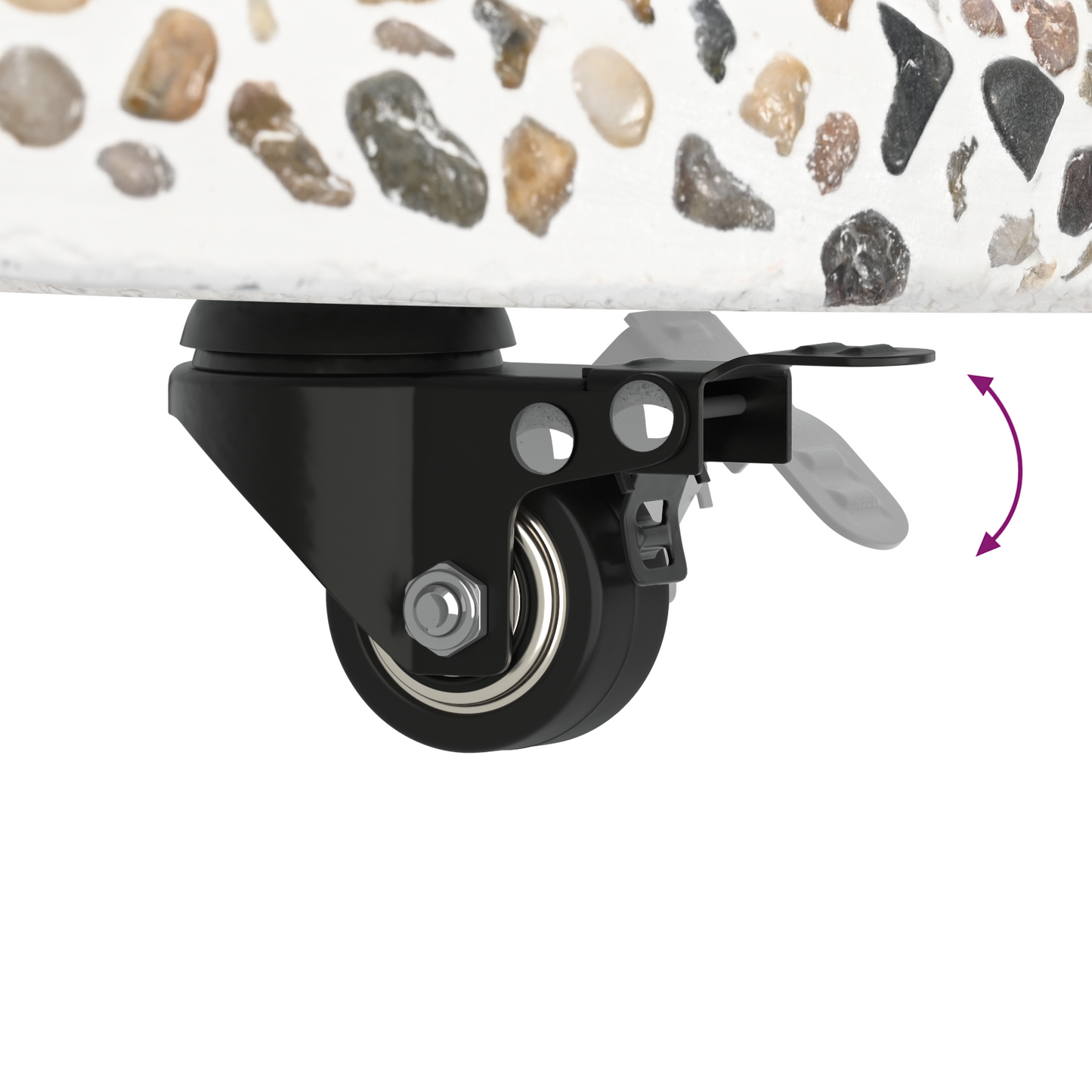 vidaXL Wheeled Parasol Base for 37/42/52/58mm Poles Multicolour Concrete