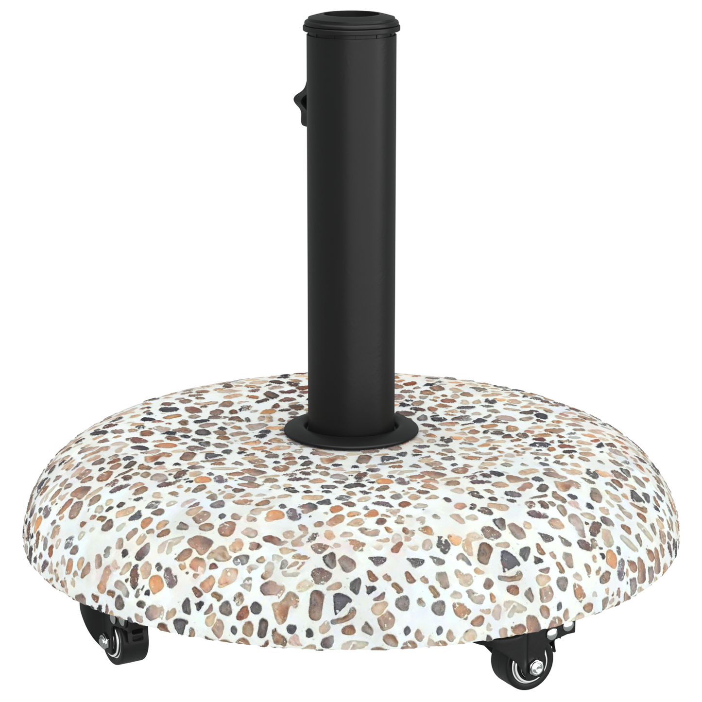 vidaXL Wheeled Parasol Base for 37/42/52/58mm Poles Multicolour Concrete