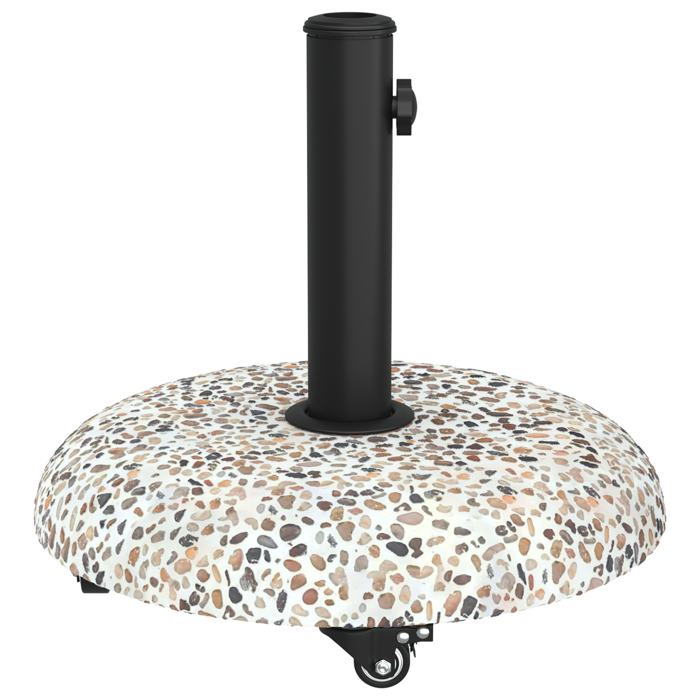vidaXL Wheeled Parasol Base for 37/42/52/58mm Poles Multicolour Concrete
