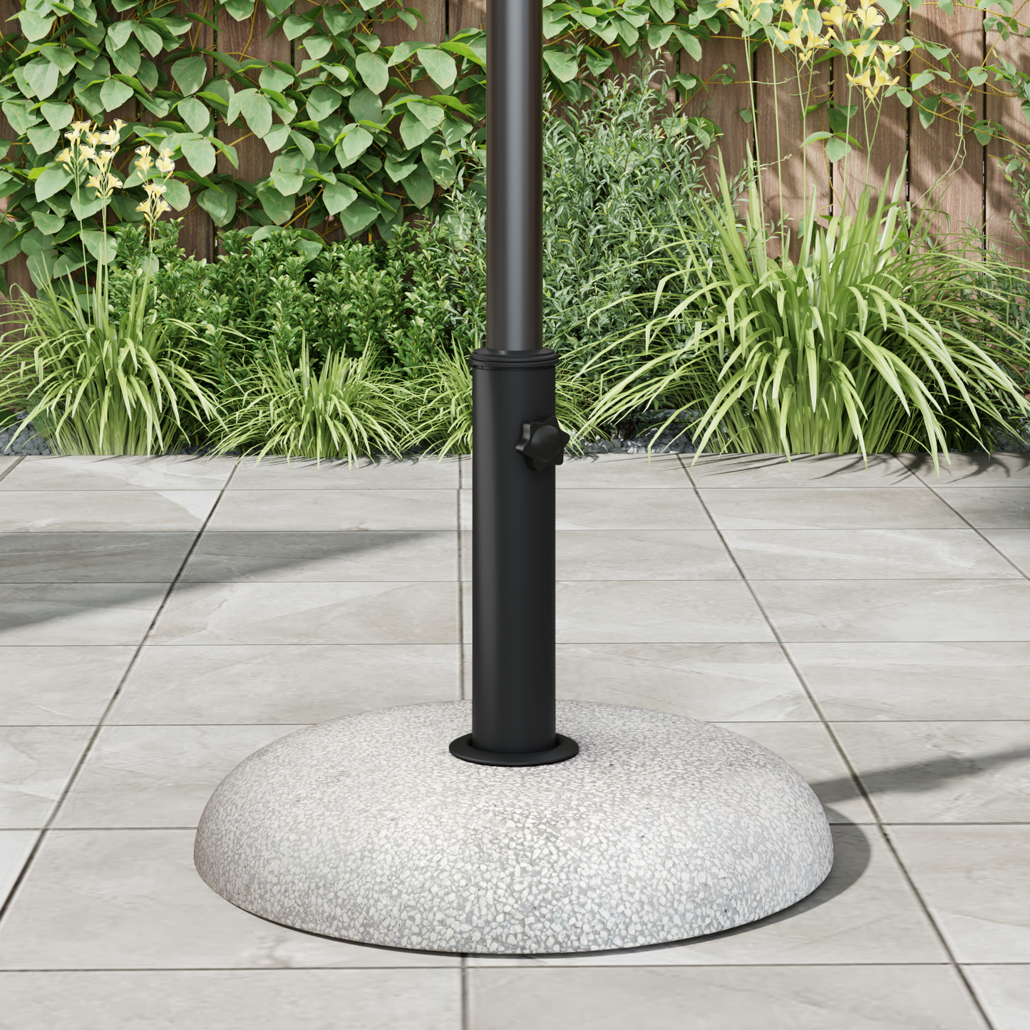 vidaXL Parasol Base for 37/42/52/58mm Poles Light Grey Concrete 20 kg