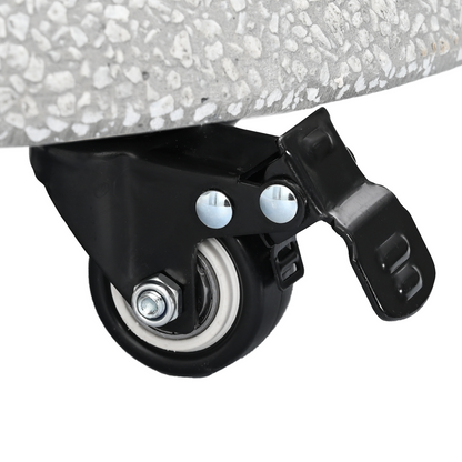 vidaXL Wheeled Parasol Base for 37/42/52/58mm Poles Light Grey Concrete
