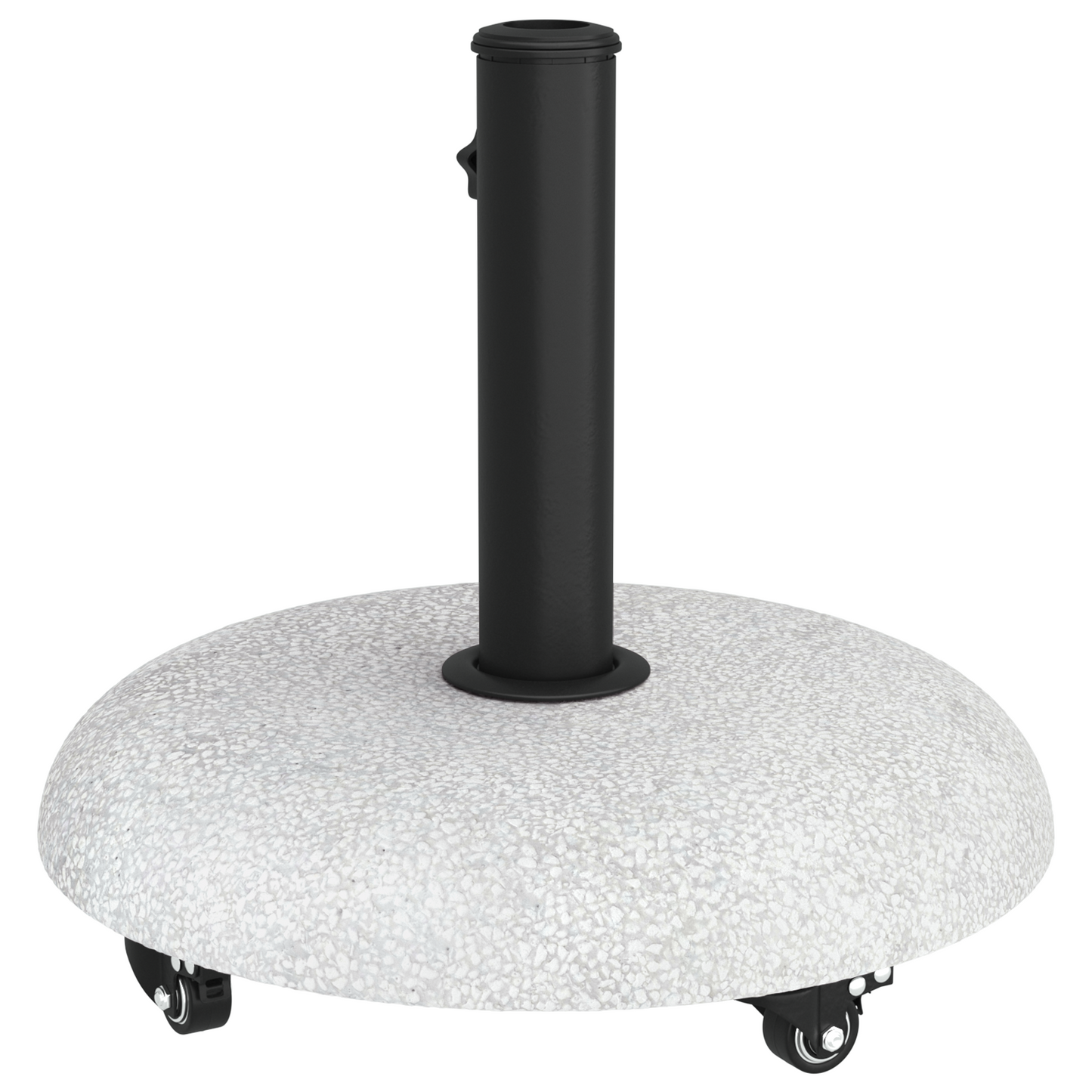 vidaXL Wheeled Parasol Base for 37/42/52/58mm Poles Light Grey Concrete