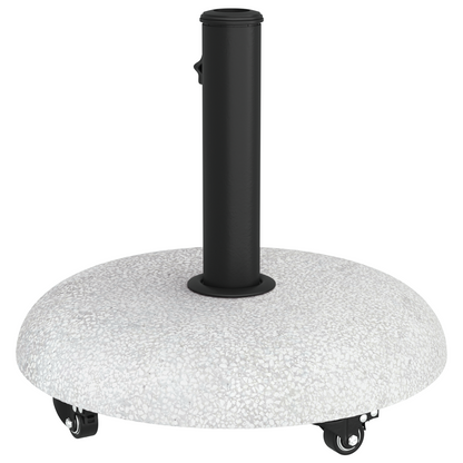 vidaXL Wheeled Parasol Base for 37/42/52/58mm Poles Light Grey Concrete