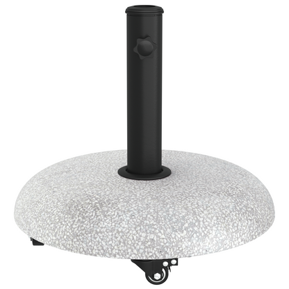 vidaXL Wheeled Parasol Base for 37/42/52/58mm Poles Light Grey Concrete
