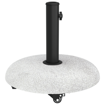 vidaXL Wheeled Parasol Base for 37/42/52/58mm Poles Light Grey Concrete